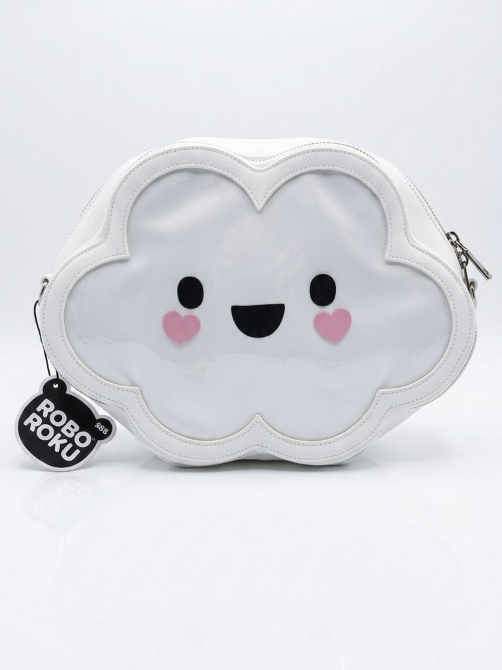 Robo Roku Cutie Cloud Deluxe Ita Pin Display Bag White Vegan Leather NWT